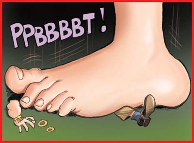 ...and now for something completely different.  The Monty Python foot, taken from  ecogirlcosmoboy